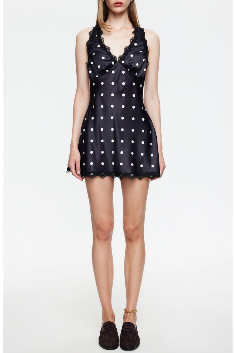 stars align mini dress cream polka STARS ALIGN MINI DRESS - CREAM POLKA