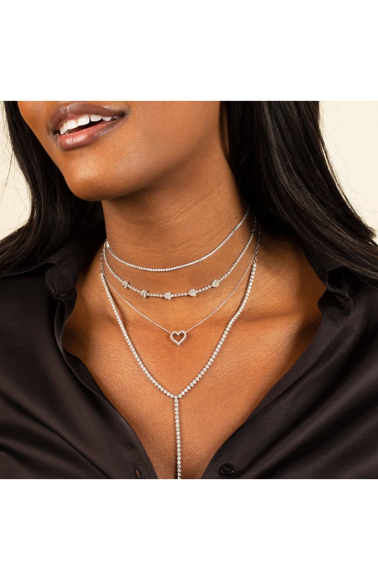 BY ADINA EDEN Classic Diamond Heart Necklace 14K, Alternate, color, 14K Gold