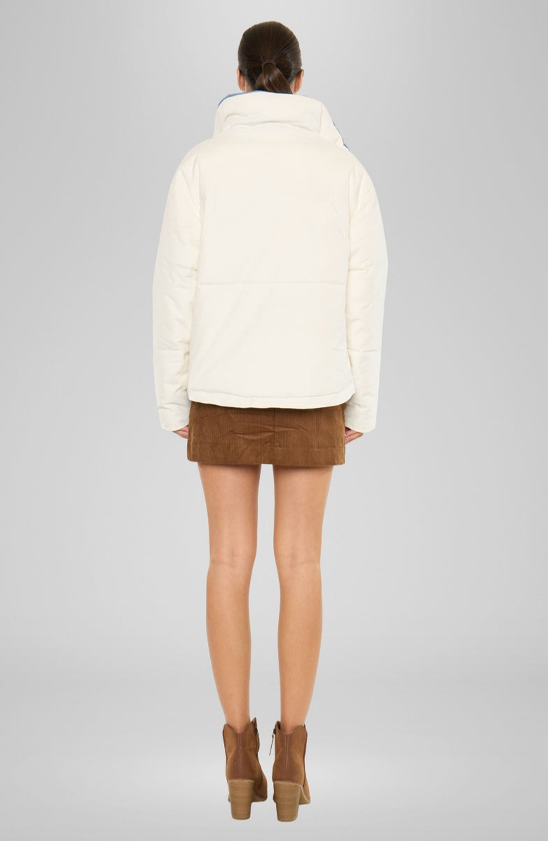 KanCan Yerba Relaxed Puffer Jacket, Alternate, color, White / Blue