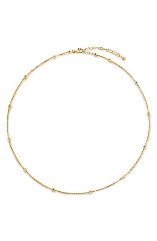 Monica Vinader Beaded Rope Chain Necklace In 18ct Gold Vermeil