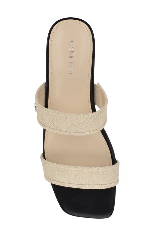 Calvin Klein Felisa Two-strap Sandal In Medium Natural