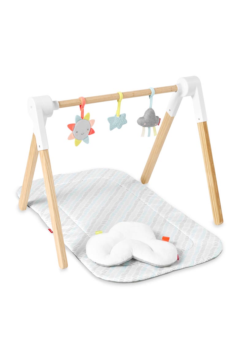 Silver Lining Cloud Wooden Activity Gym, Main, color, MULTI