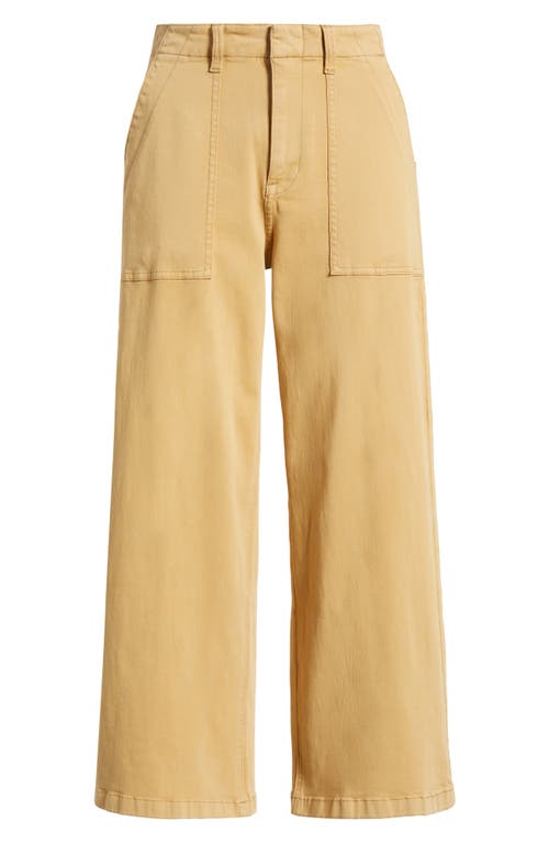 Pistola Sophia Stretch Cotton Ankle Wide Leg Pants In Dijon