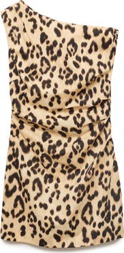 MANGO Bernie Off the Shoulder Stretch Cotton Minidress