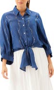 Karen Kane Gemstone Denim Shirt
