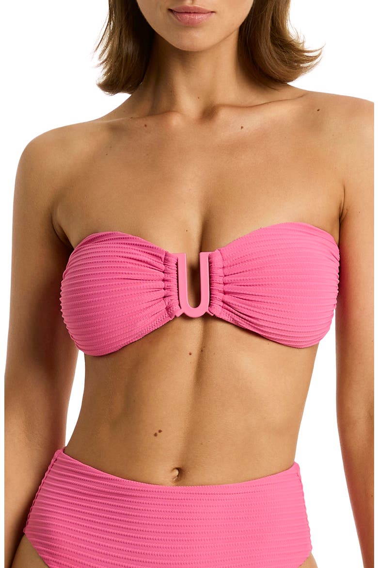 Retro High Waist Bikini Bottoms, Alternate, color, CANDY