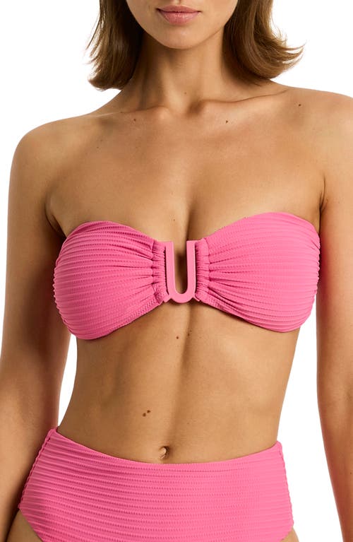 Sea Level Retro High Waist Bikini Bottoms In Candy