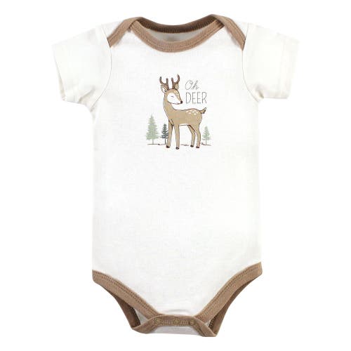 Hudson Baby Five-piece Set Of Cotton Infant All-in-one Bodysuits In Green