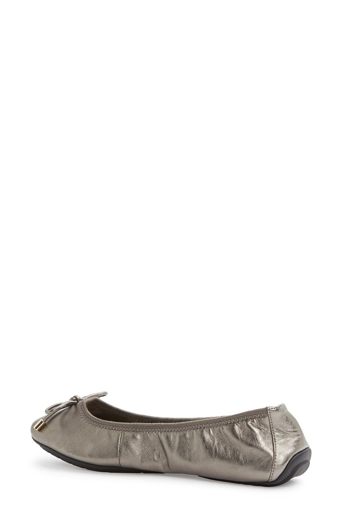 Me Too 'Halle 2.0' Ballet Flat, Alternate, color, Pewter Met