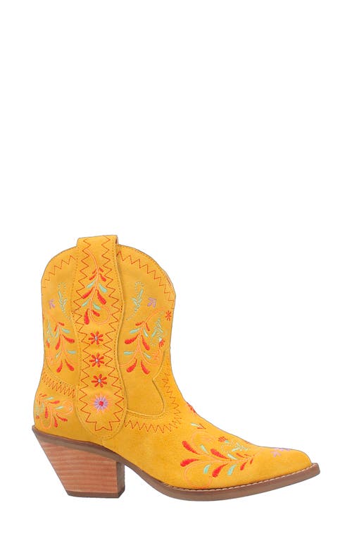 Dingo Sugar Bug Embroidered Western Boot In Yellow