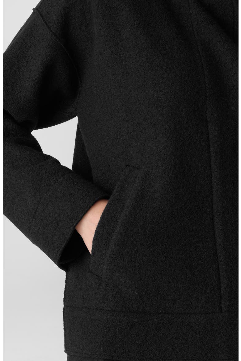 Boiled Wool Jacket, Alternate, color, BLACK