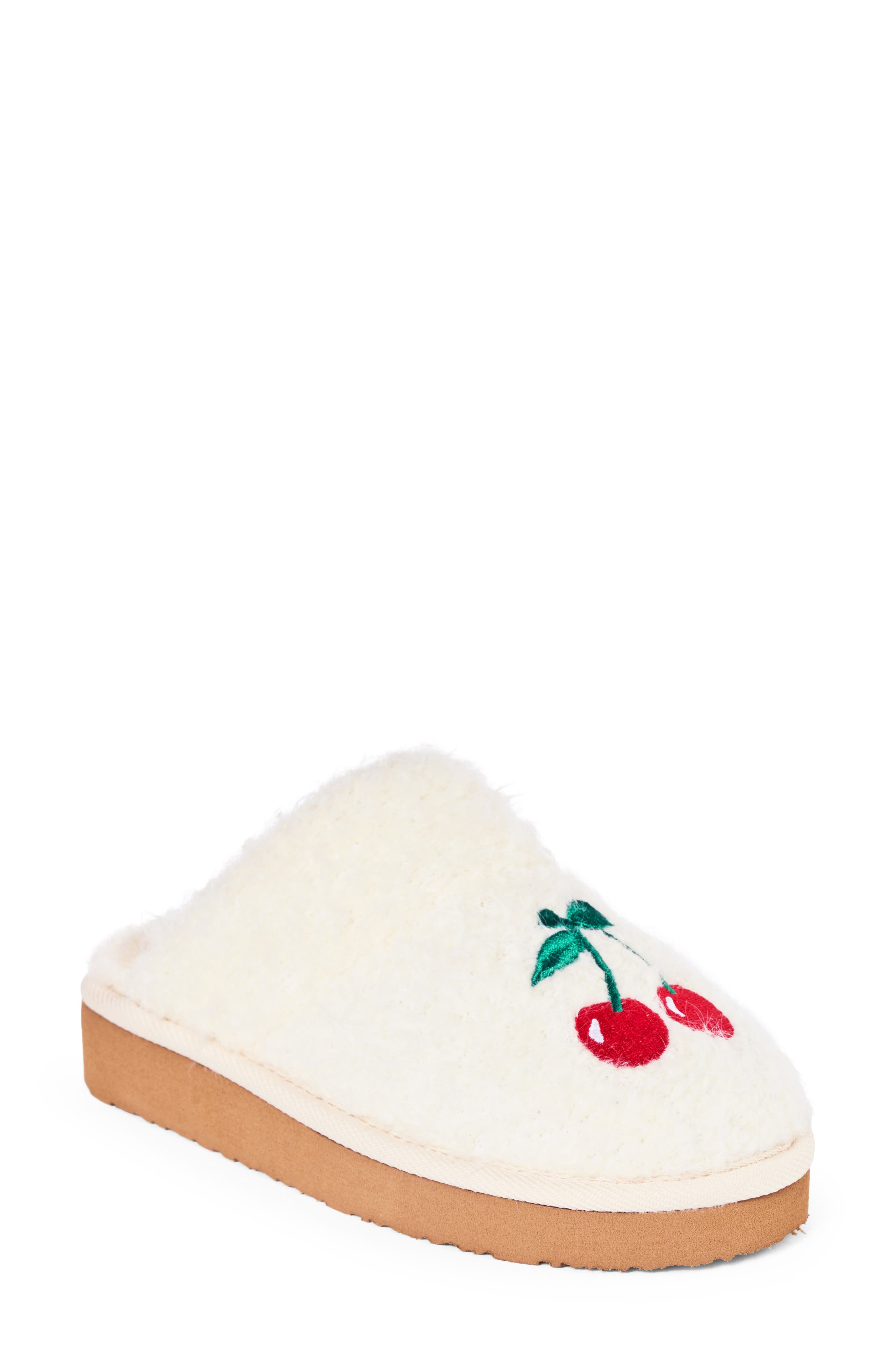 Chesney Hi Faux Shearling Mule Slipper, Main, color, CREAM CHERRY