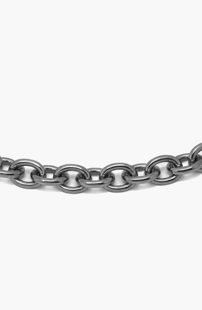 YOJ Scream Curb Bracelet in Gunmetal, Alternate, color, Black