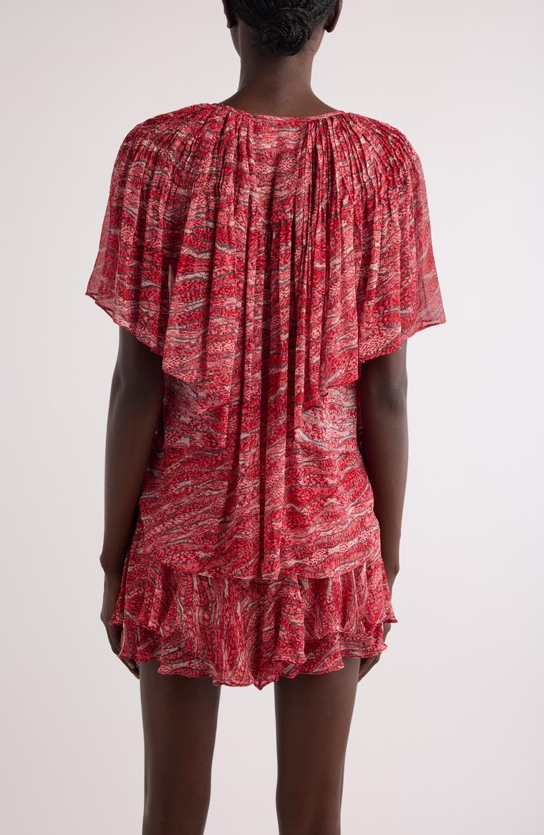 Isabel Marant Étoile Neslya Print Top, Alternate, color, Red