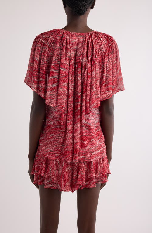 Isabel Marant Étoile Isabel Marant Etoile Fuchsia Printed ml Vutti Top In Red