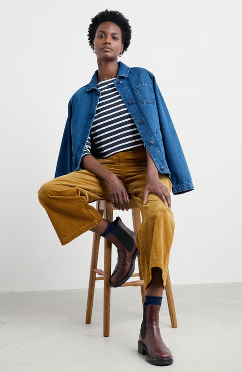 Seasalt Cornwall Sailor Stripe Organic Cotton Top In Multi