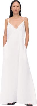 Another Tomorrow SEAMED SLIP DRESS