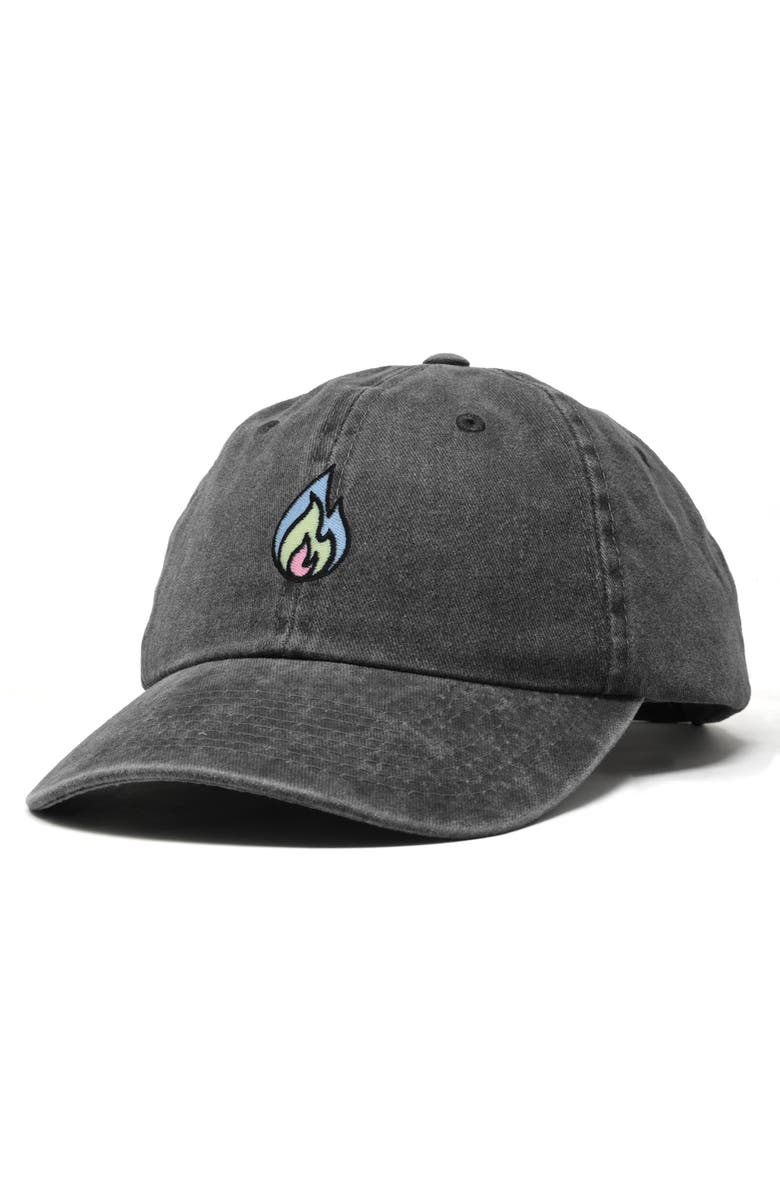 Dalix Fire Dad Hat, Alternate, color, Washed Black