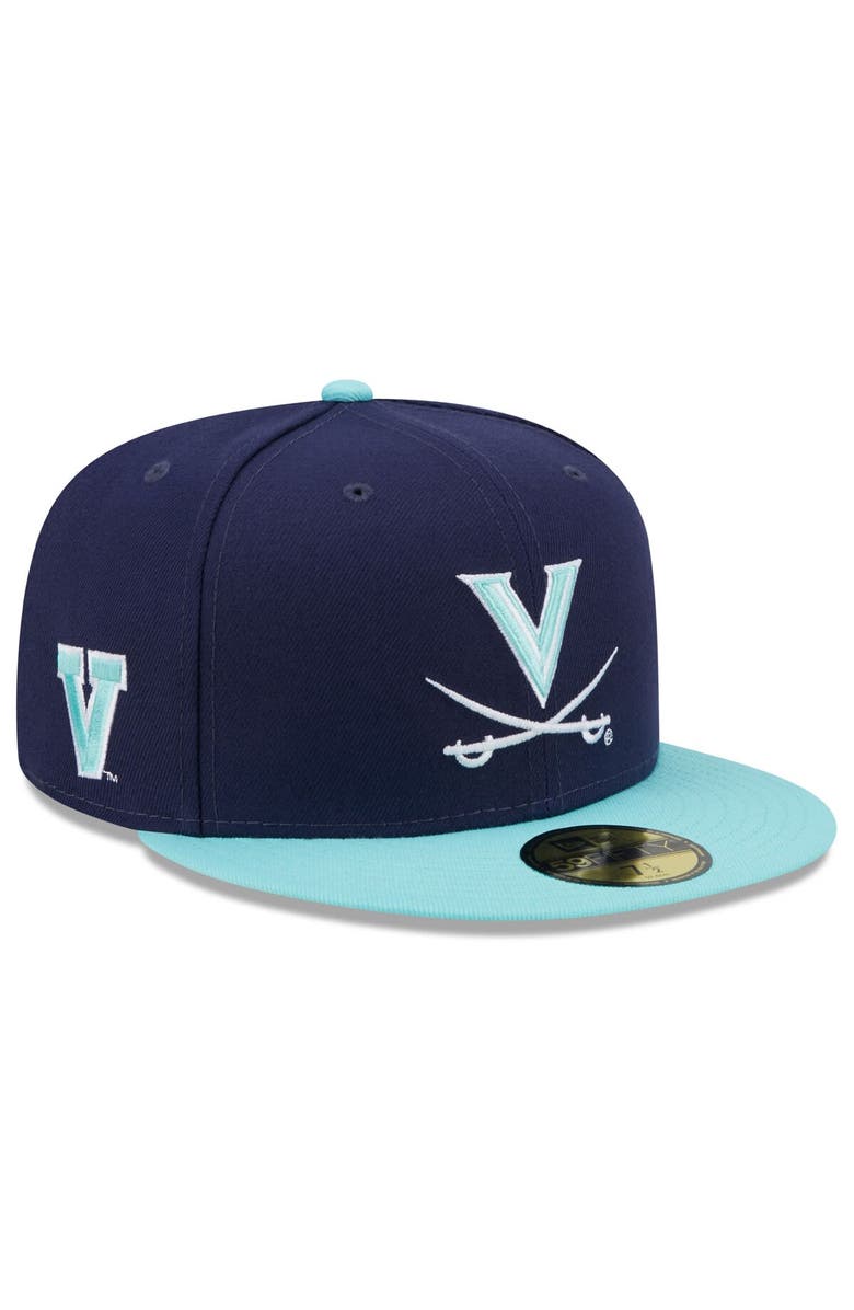 New Era Men's New Era Navy/Light Blue Virginia Cavaliers 59FIFTY Fitted Hat, Main, color, Navy