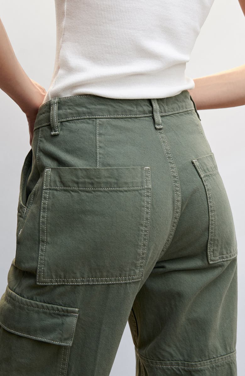 MANGO Mid Rise Straight Leg Cargo Jeans, Alternate, color, 