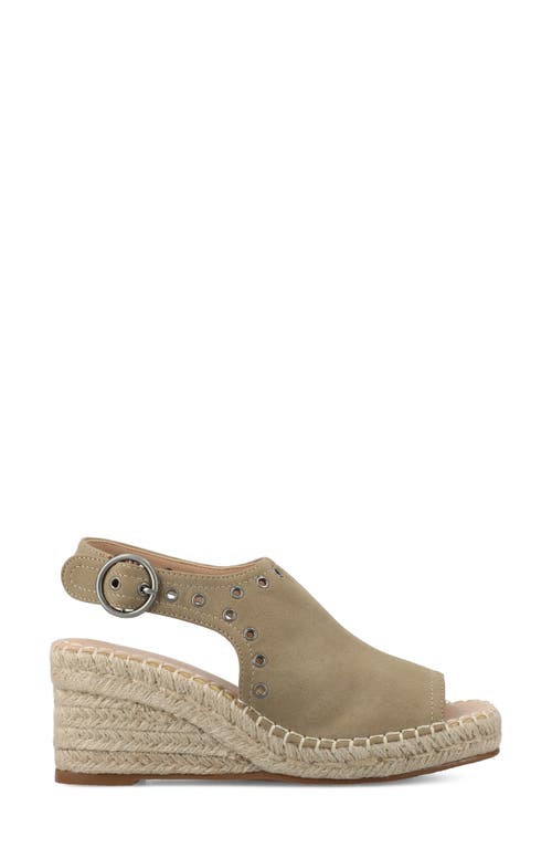 Journee Collection Crisie Espadrille Wedge Sandal In Taupe