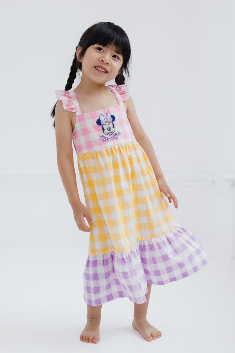 Minnie Mouse Sleeveless Midi Dress, Alternate, color, Minnie Gingham Multi