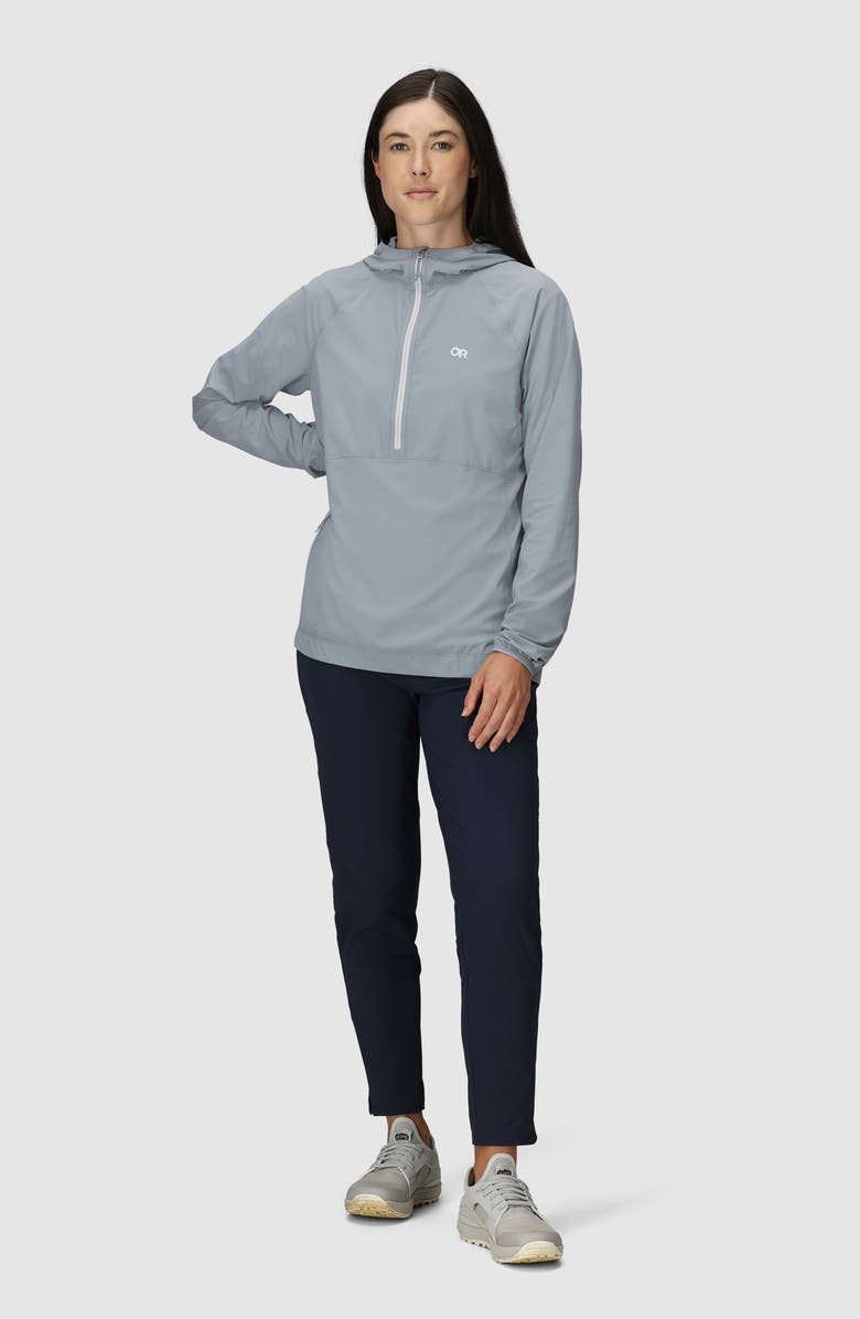 Outdoor Research Astroman Air Sun Half Zip Hoodie, Alternate, color, Slate