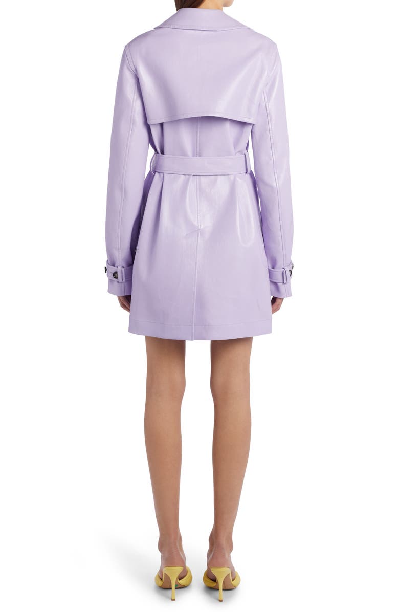 Bottega Veneta Nappa Leather Trench Coat, Alternate, color, 