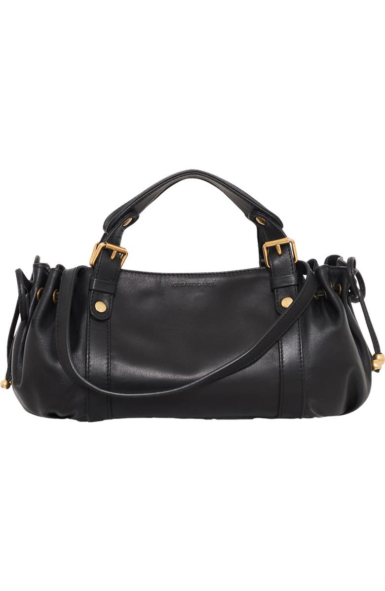 GERARD DAREL 12H Mini Leather Shoulder Bag, Main, color, Black