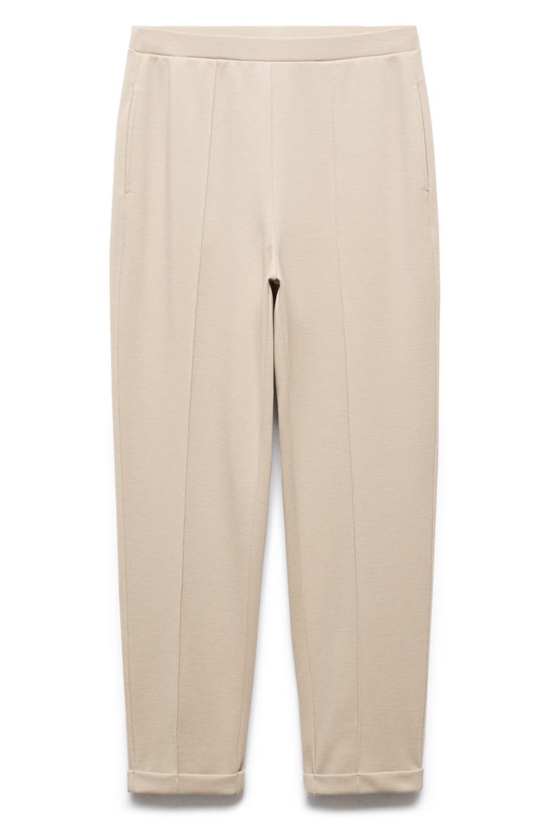 Seam Detail Cuff Lounge Pants, Alternate, color, BEIGE