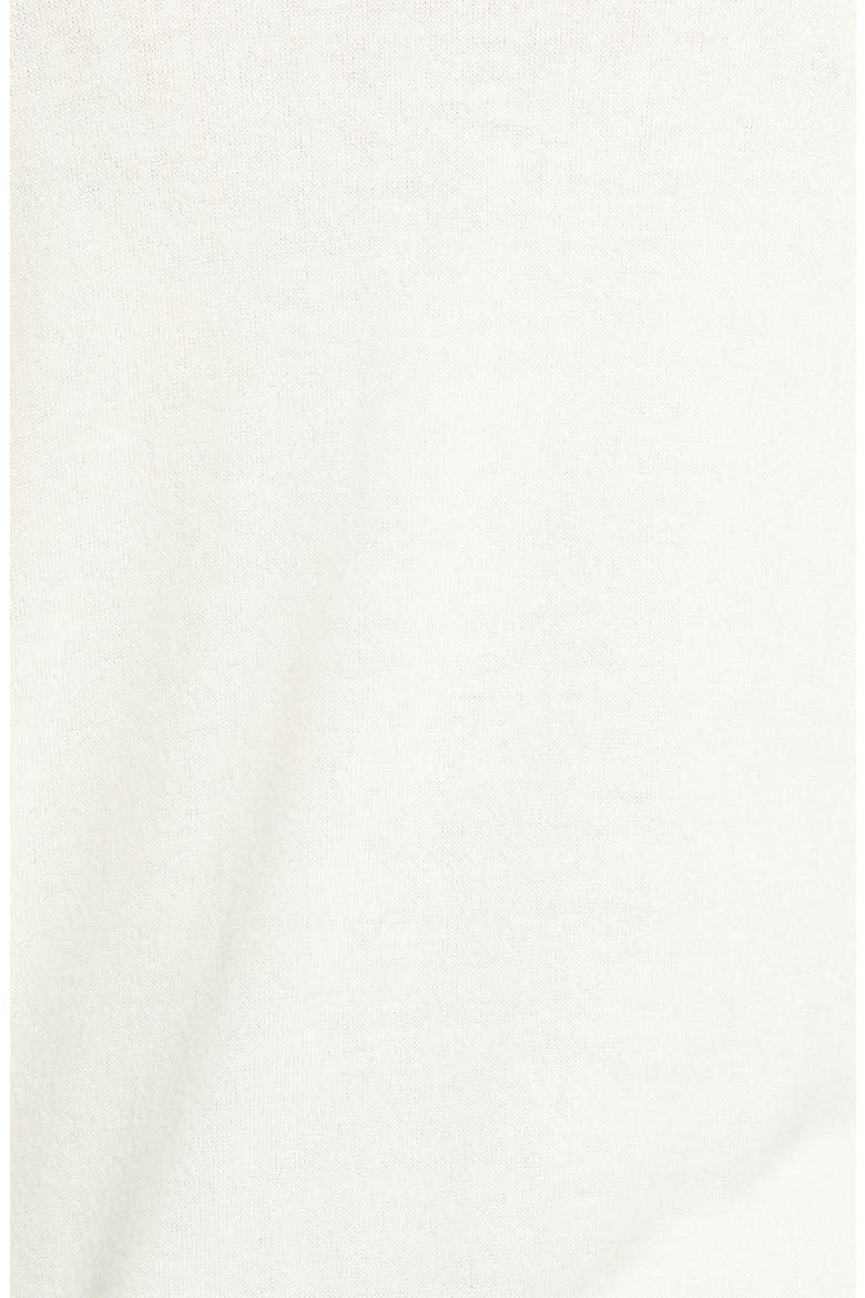 Wrap Front Lace Trim Long Sleeve Hacci Top, Alternate, color, WHISPER WHITE