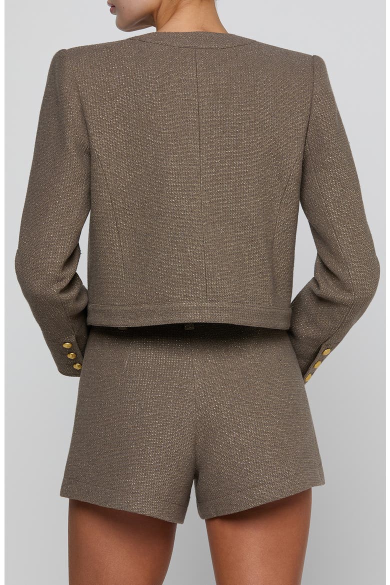 Kahlia Collarless Jacket, Alternate, color, MOTA/ LIGHT GOLD