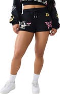 True Religion Graphic Lounge Fleece Shorts