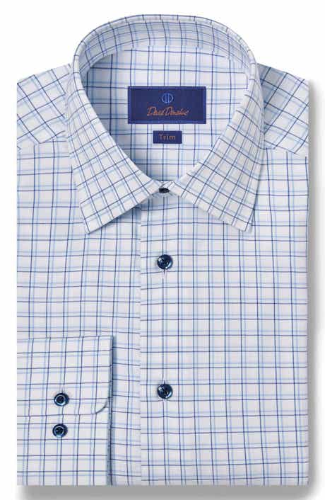 Trim Fit Twill Dobby Check Dress Shirt