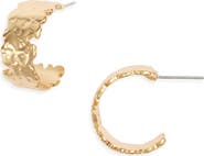 Karine Sultan Molten Hoop Earrings