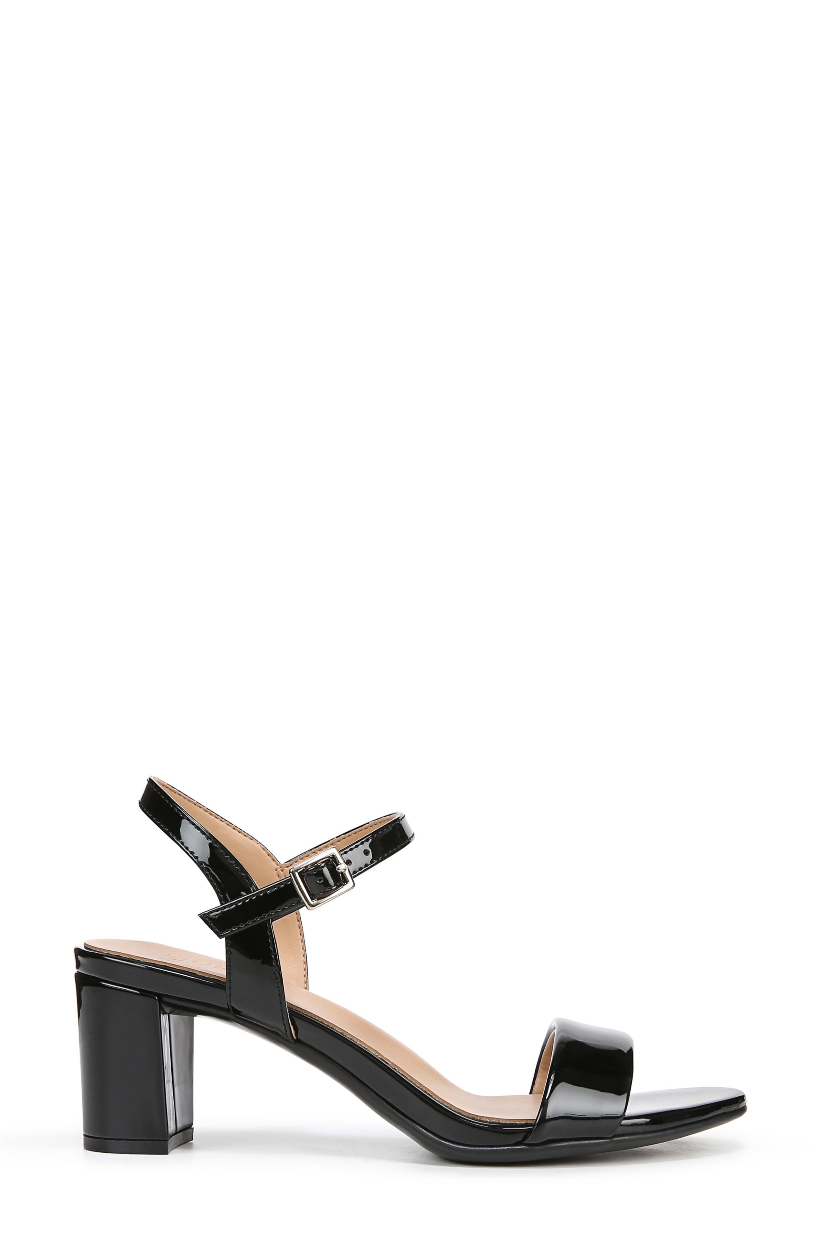 Naturalizer Bristol Ankle Strap Sandal - Wide Width Available, Alternate, color, Black Patent Faux Leather