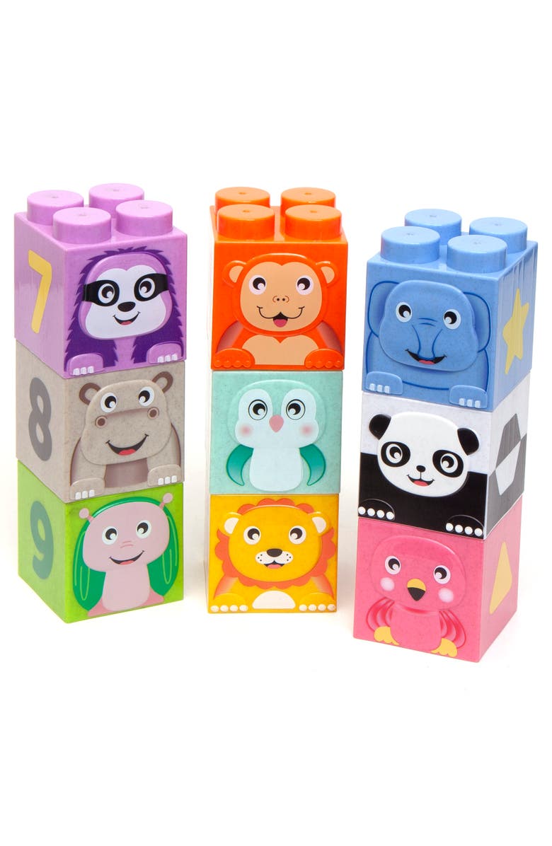 Roo Crew Cute Animal Construction Blocks 9pcs, Main, color, 