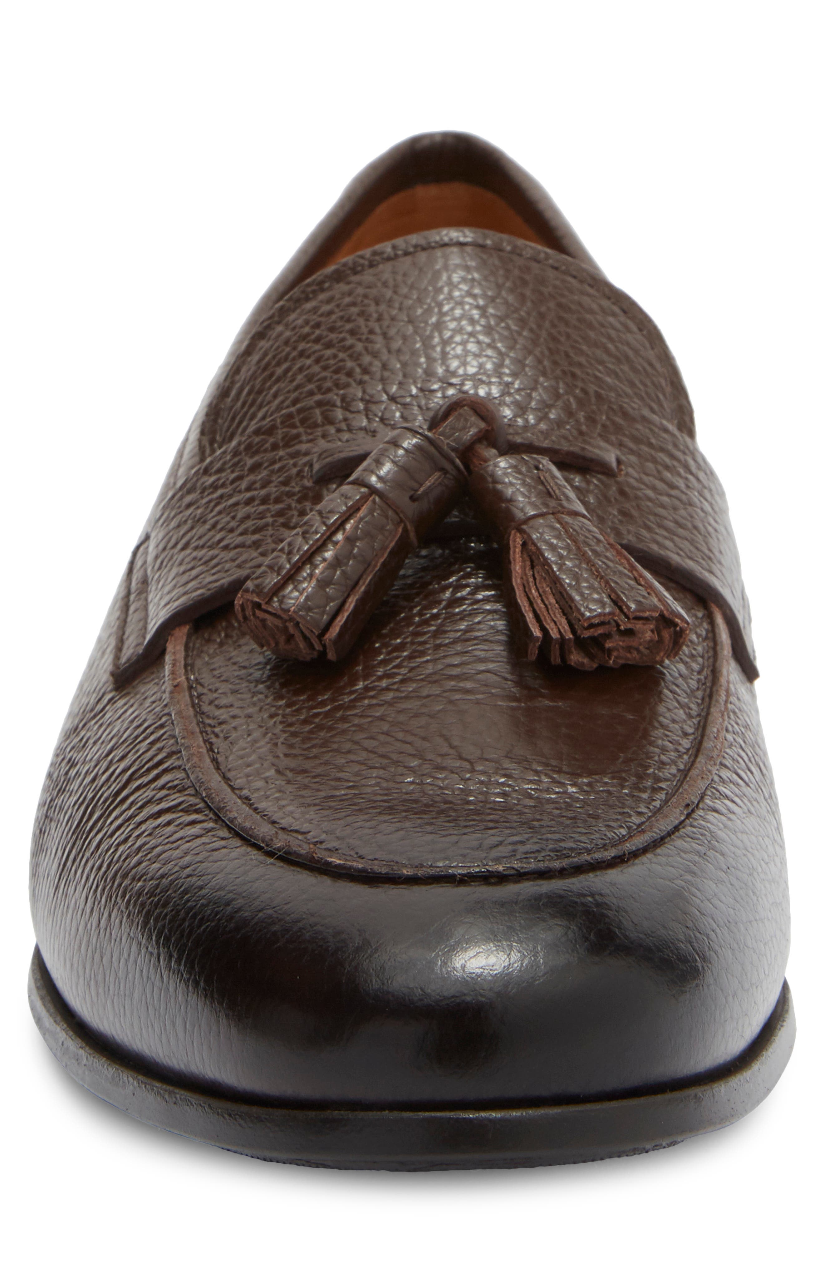 Magnanni Tavarez Tassel Loafer, Alternate, color, Mid Brown Pebble