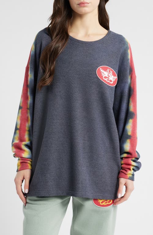 Boys Lie To Dye For Thermal Boyfriend Top In Navy