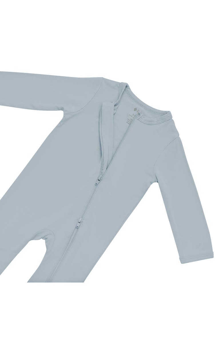Kyte BABY Zip-Up Romper, Alternate, color, Fog