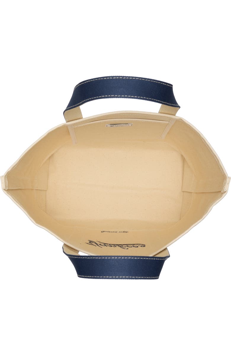 Sporty & Rich New York Yankees Curve Tote Bag, Alternate, color, Natural/Dark Navy