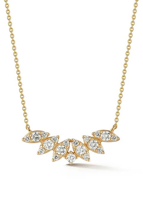 Sophia Ryan Diamond Marquise Curved Pendant Necklace