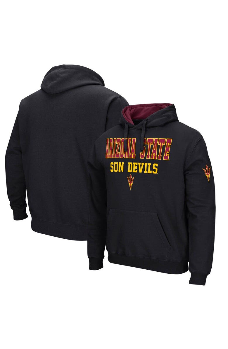 COLOSSEUM Men's Colosseum Black Arizona State Sun Devils Sunrise Pullover Hoodie, Main, color, 