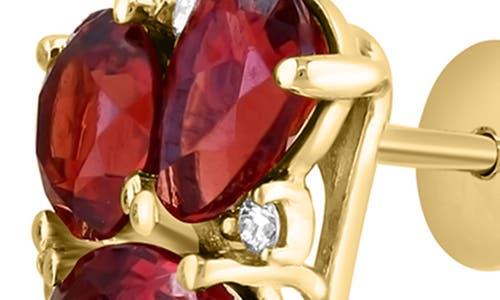 Effy Garnet & Diamond Stud Earrings In Red
