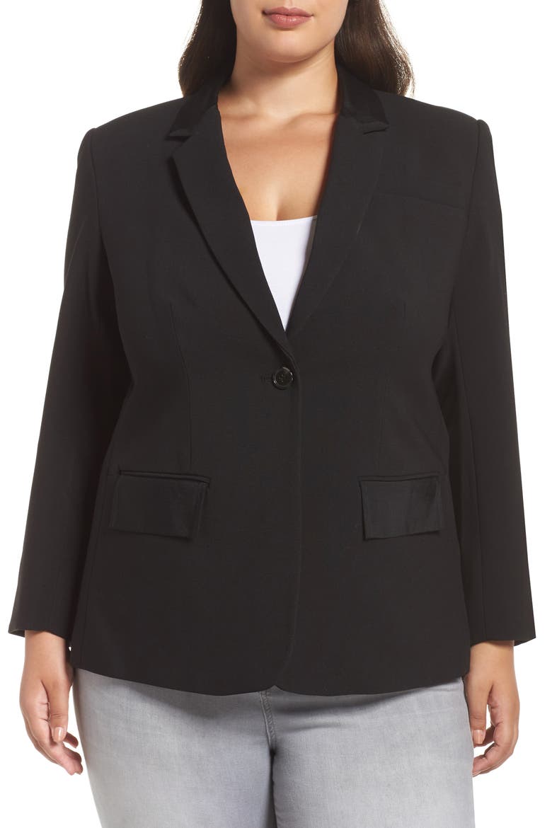 Classic Crepe Blazer, Alternate, color, RICH BLACK