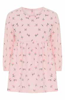 TINY by TINY TRIBE Sweet Flowers Long Sleeve Stretch Cotton Dress