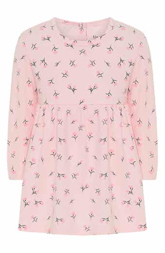 TINY by TINY TRIBE Sweet Flowers Long Sleeve Stretch Cotton Dress
