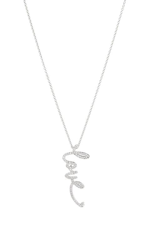 Cirque Love Pavé Cubic Zirconia Pendant Necklace