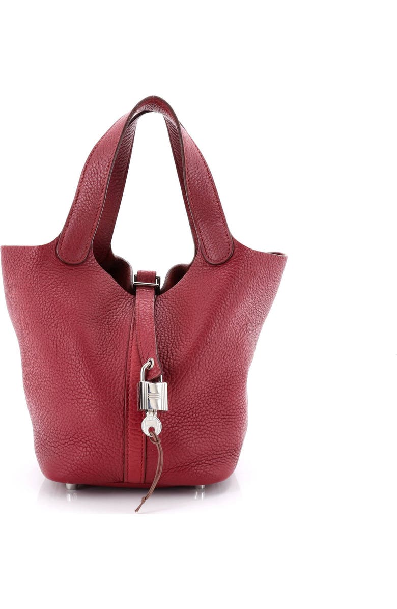 Pre-Owned Hermes Picotin Lock Bag Clemence PM, Main, color, Rubis
