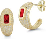 GLAZE JEWELRY Pavé Hoop Earrings